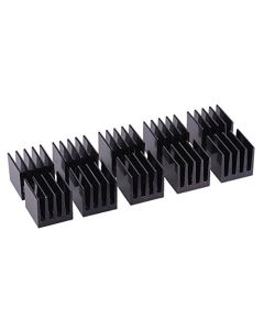 Alphacool 17155 GPU Ram Alu Heatsinks 15x15mm - Black 10 pcs Air Cooling Passive Coolers