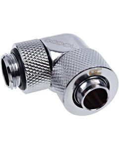 Alphacool 17231 Eiszapfen 13/10mm Compression Fitting 90 rotatable G1/4 - Chrome Water Cooling Fittings