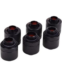 Alphacool 17387 HF 13/10 Compression Fitting G1/4 - deep Black Sixpack Water Cooling Fittings