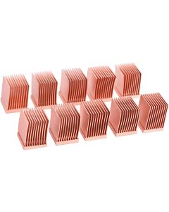 Alphacool 17426 GPU RAM Copper Heatsinks 10x10mm - 10pcs Air Cooling Passive Coolers
